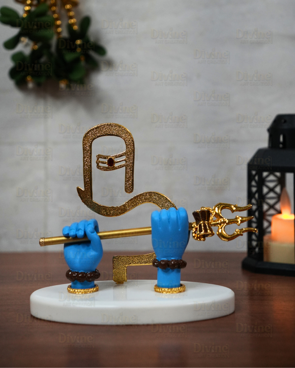 Shankar Hand with Trishul Idol – Symbolic Lord Shiva Hand Showpiece - Divine Art Creation