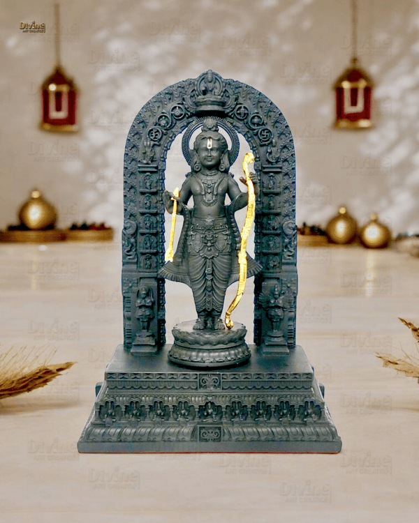 Shree Ram Lala Idol - Black Finish Murti Inspired by Ayodhya Ram Mandir
