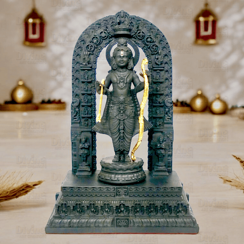 Shree Ram Lala Idol - Black Finish Murti Inspired by Ayodhya Ram Mandir