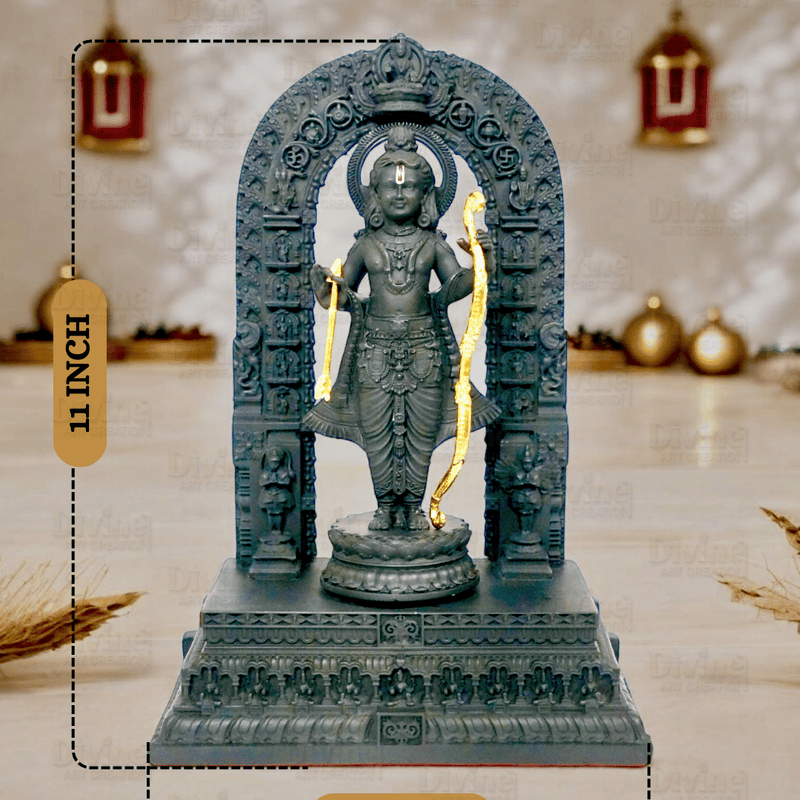 Shree Ram Lala Idol - Black Finish Murti Inspired by Ayodhya Ram Mandir