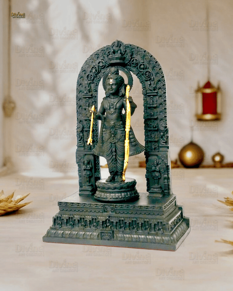 Shree Ram Lala Idol - Black Finish Murti Inspired by Ayodhya Ram Mandir