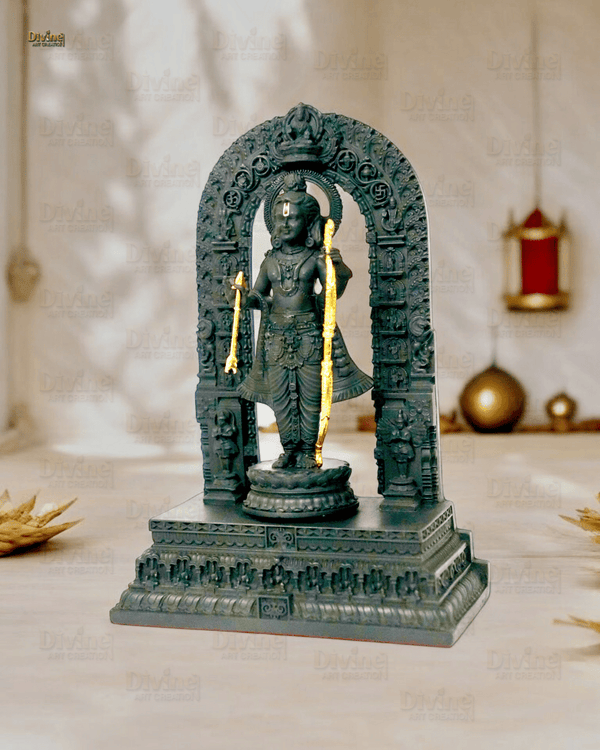 Shree Ram Lala Idol - Black Finish Murti Inspired by Ayodhya Ram Mandir