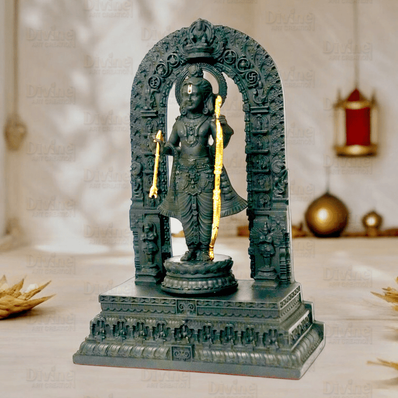 Shree Ram Lala Idol - Black Finish Murti Inspired by Ayodhya Ram Mandir
