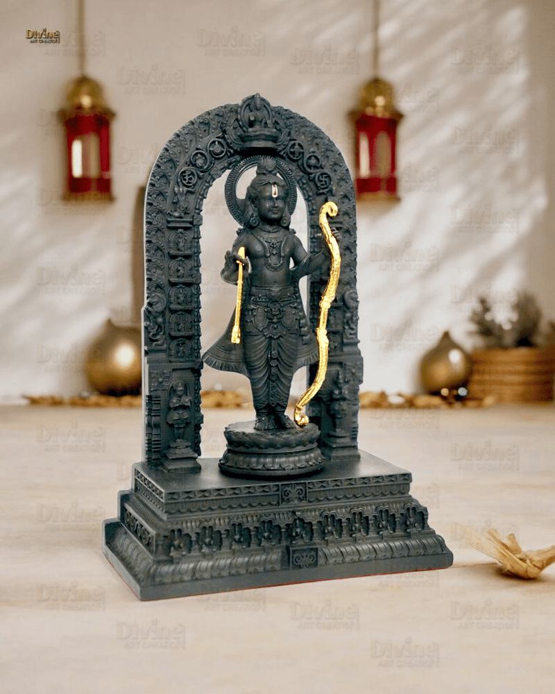 Shree Ram Lala Idol - Black Finish Murti Inspired by Ayodhya Ram Mandir