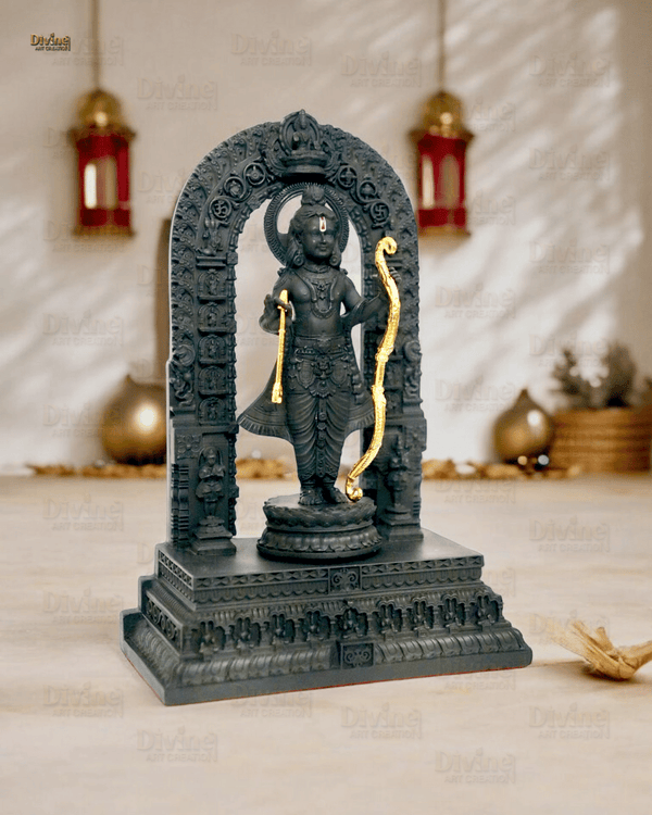 Shree Ram Lala Idol - Black Finish Murti Inspired by Ayodhya Ram Mandir