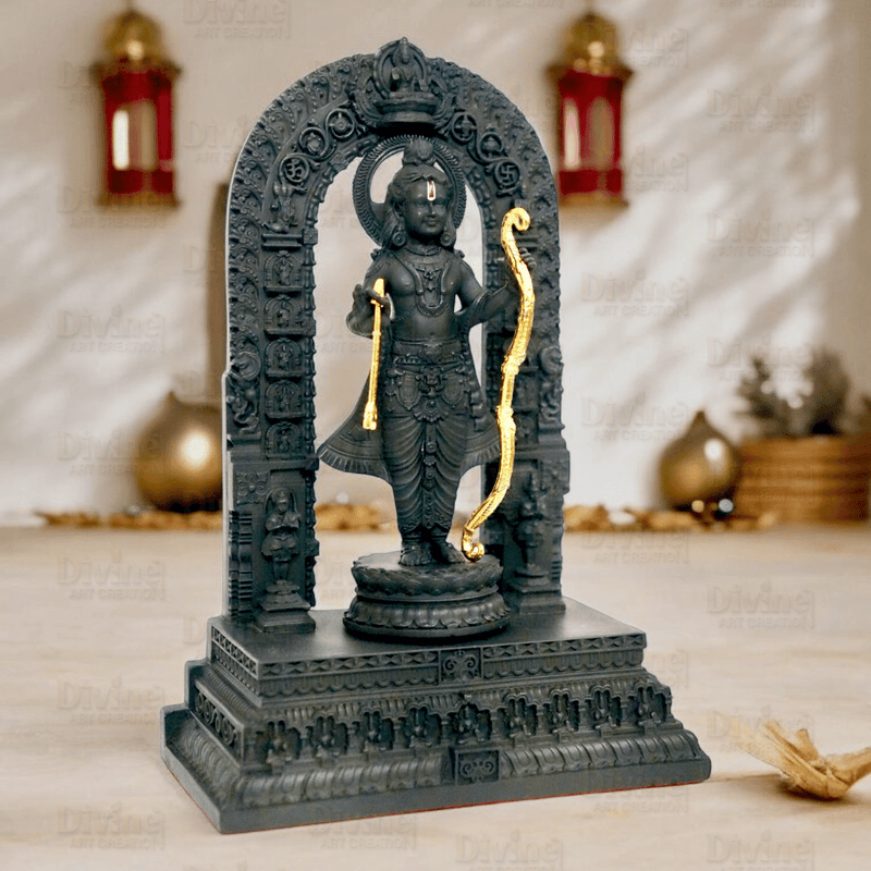 Shree Ram Lala Idol - Black Finish Murti Inspired by Ayodhya Ram Mandir