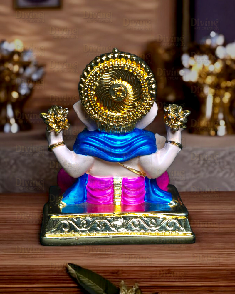 Gold Plated Ganpati Ji Idol – Lord Ganesha Murti for Home & Gifting - Divine Art Creation