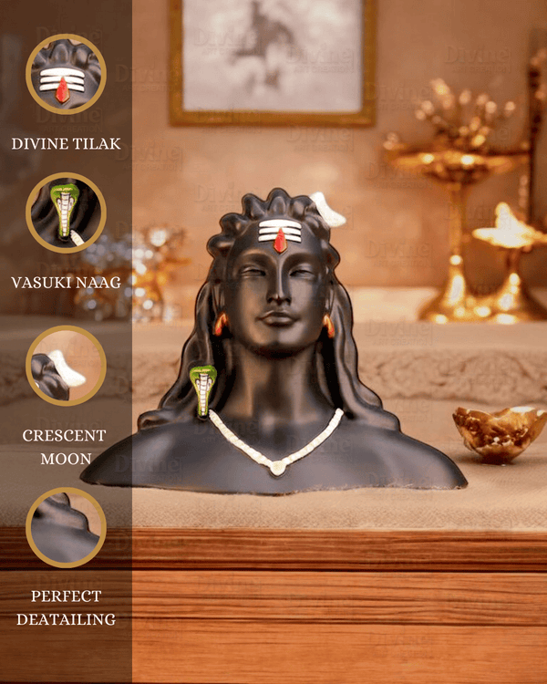 Adiyogi – Shiva Idol Matte Black Finish