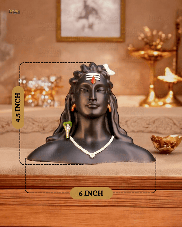 Adiyogi – Shiva Idol Matte Black Finish