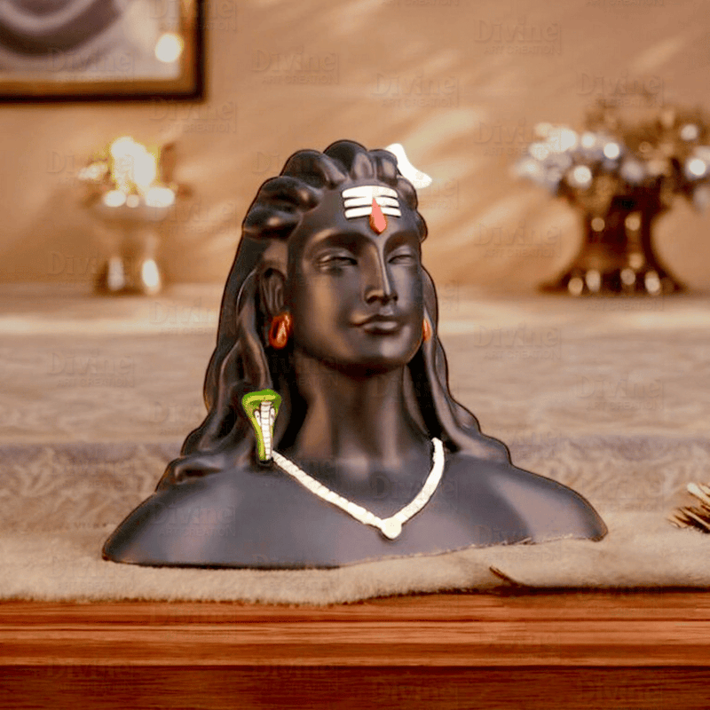 Adiyogi – Shiva Idol Matte Black Finish