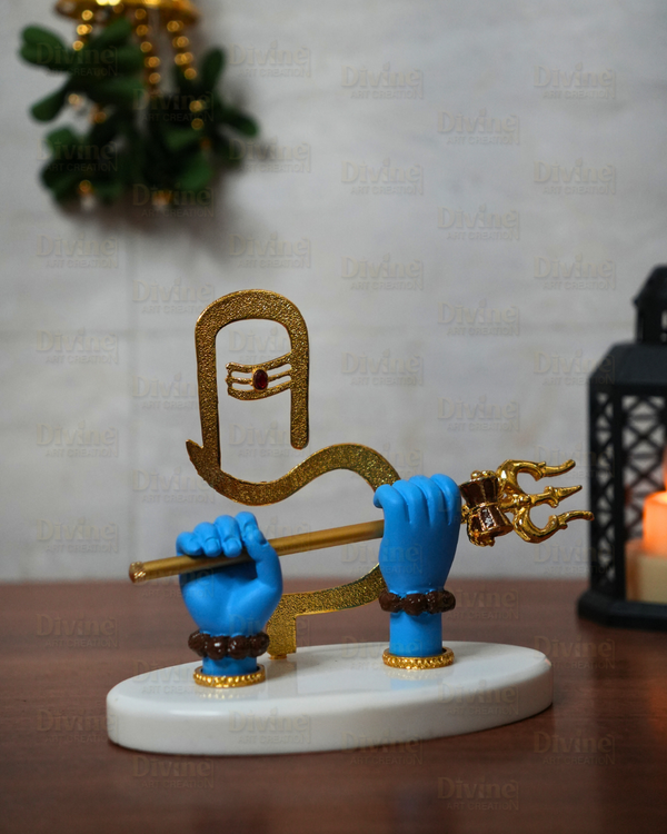 Shankar Hand with Trishul Idol – Symbolic Lord Shiva Hand Showpiece - Divine Art Creation