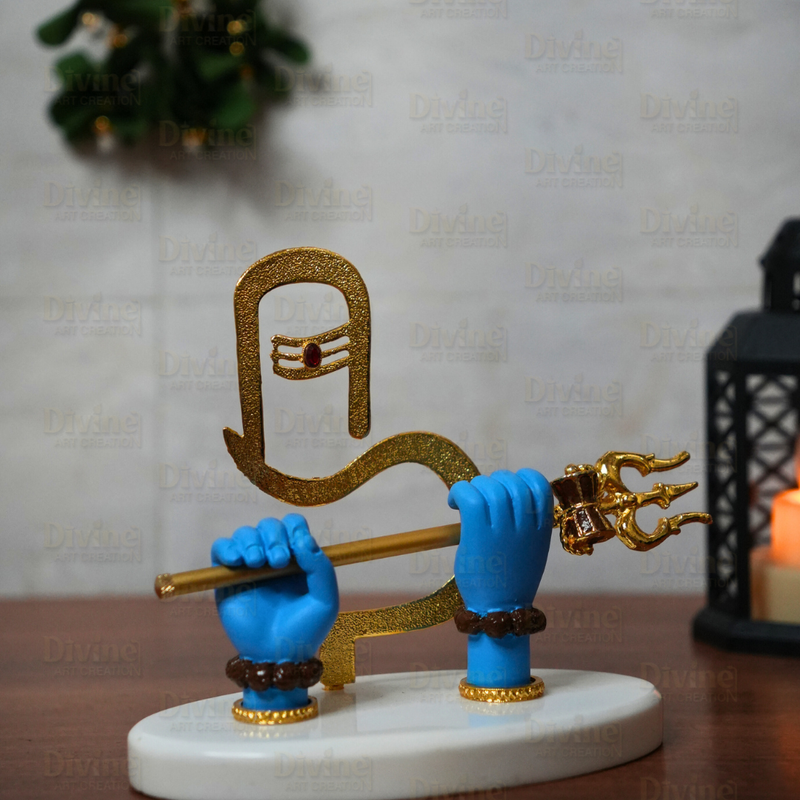 Shankar Hand with Trishul Idol – Symbolic Lord Shiva Hand Showpiece - Divine Art Creation