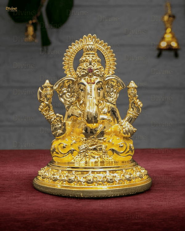 Gold Plated Maa Laxmi & Ganesh Ji Set – 3.75 Inches