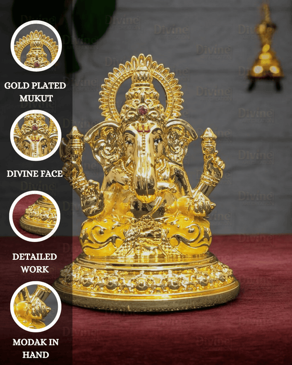 Gold Plated Maa Laxmi Idol – 3.75 Inches