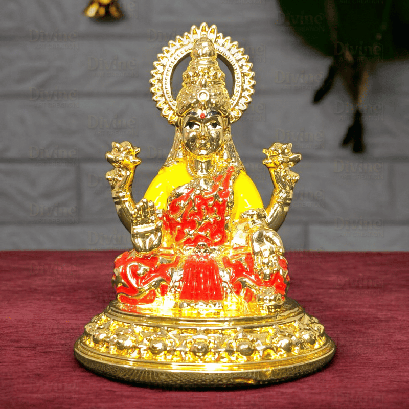 Gold Plated Maa Laxmi & Ganesh Ji Set – 3.75 Inches