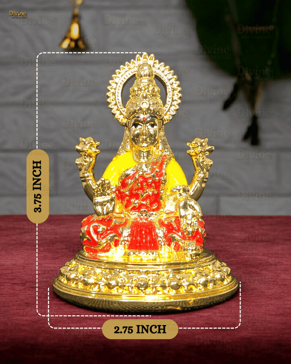 Gold Plated Maa Laxmi & Ganesh Ji Set – 3.75 Inches