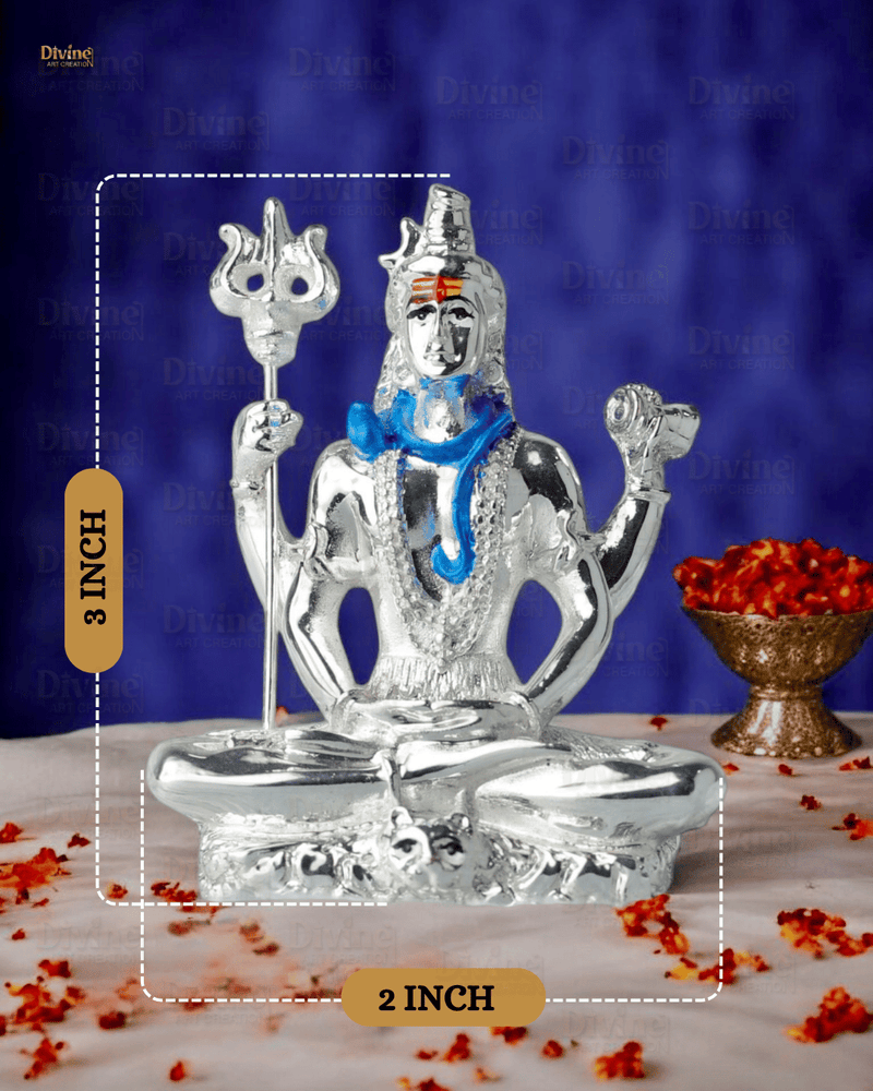 Silver Plated Shiva- 3 Inches