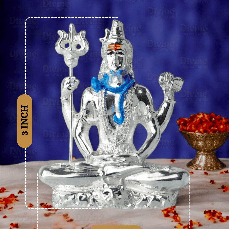 Silver Plated Shiva- 3 Inches