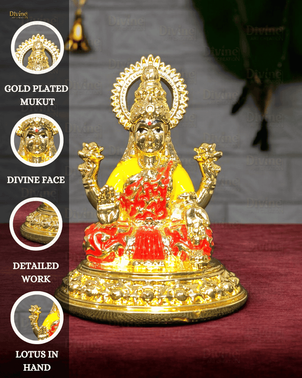 Gold Plated Maa Laxmi & Ganesh Ji Set – 3.75 Inches
