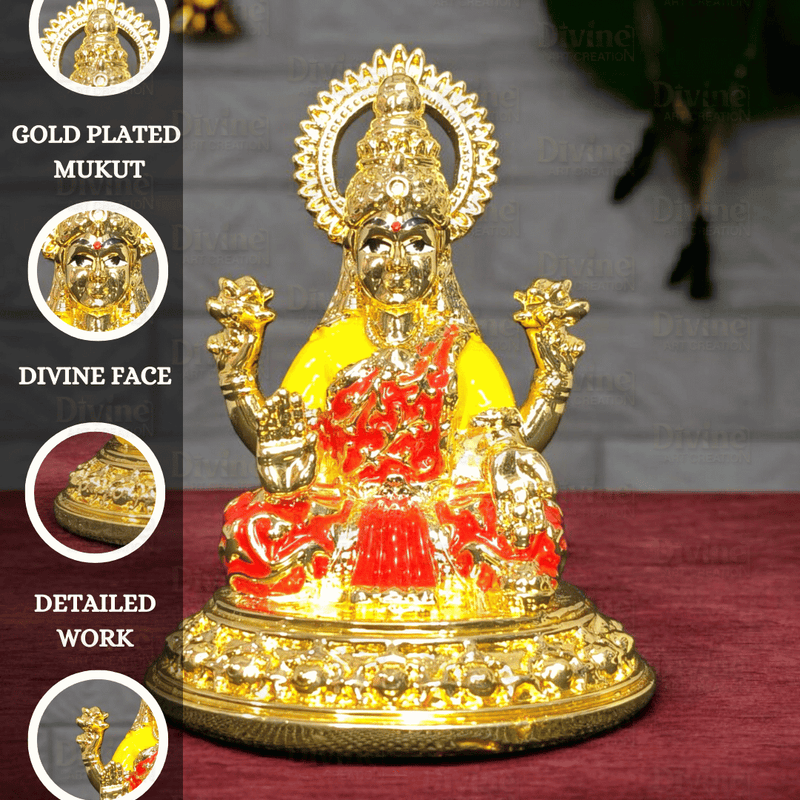 Gold Plated Maa Laxmi & Ganesh Ji Set – 3.75 Inches