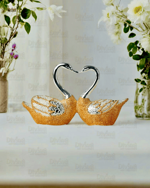 Gold & Silver Plated Love Birds – 3.25 Inches