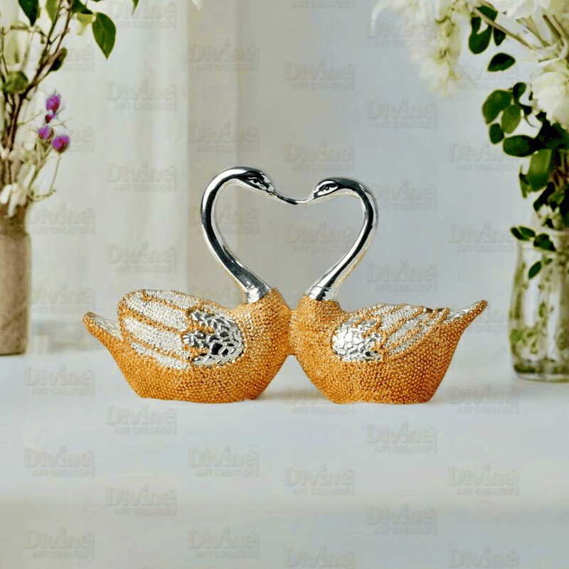 Gold & Silver Plated Love Birds – 3.25 Inches