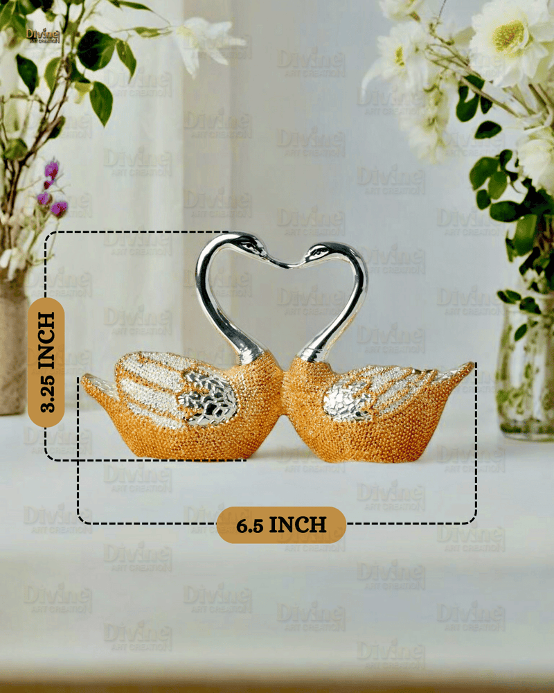 Gold & Silver Plated Love Birds – 3.25 Inches