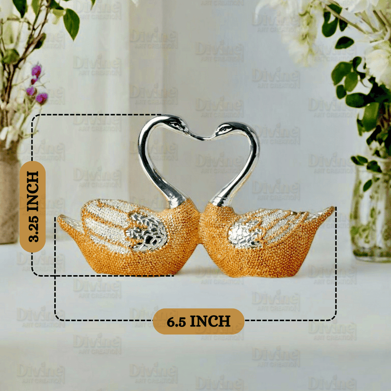 Gold & Silver Plated Love Birds – 3.25 Inches