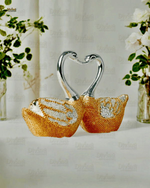 Gold & Silver Plated Love Birds – 3.25 Inches