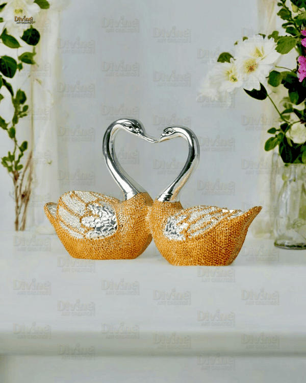 Gold & Silver Plated Love Birds – 3.25 Inches