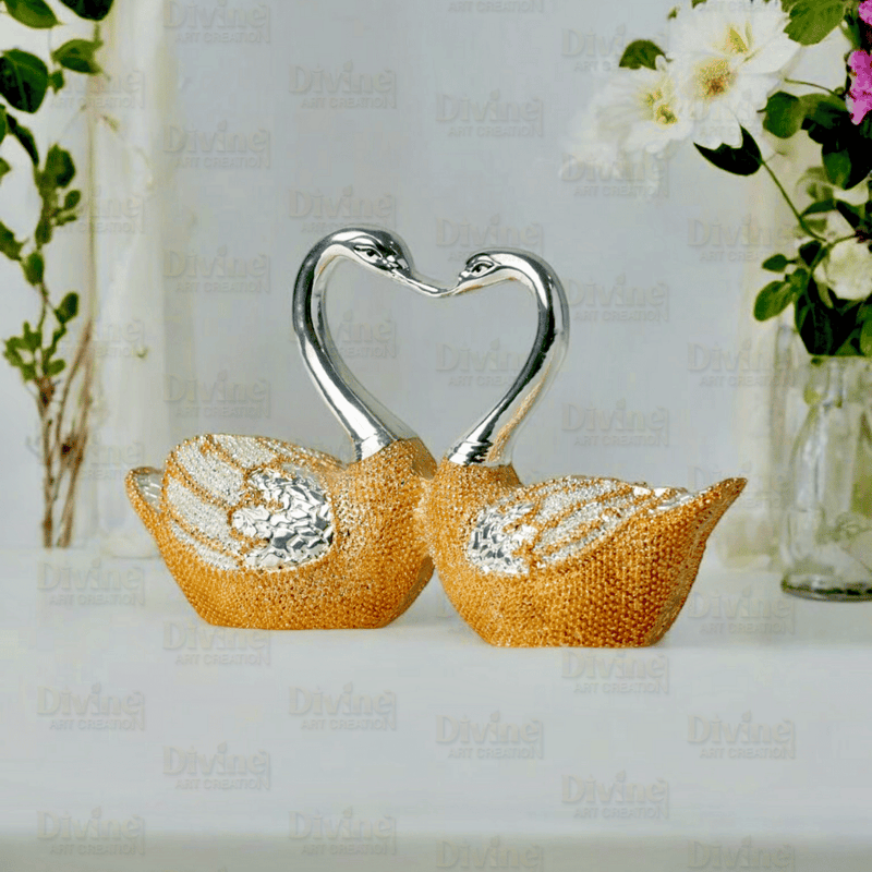 Gold & Silver Plated Love Birds – 3.25 Inches