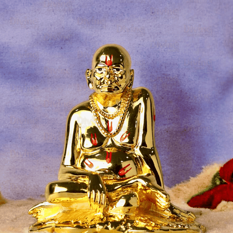 Gold Plated Swami Samarth Idol – 3.75 Inches