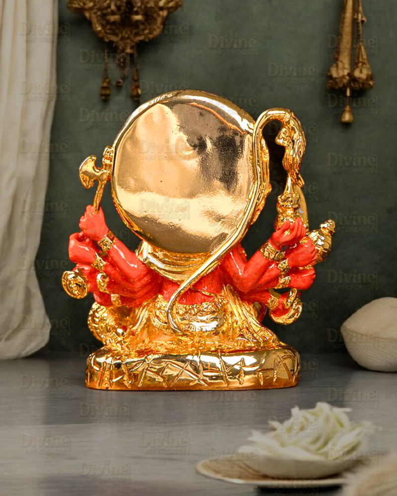 Gold Plated Panchmukhi Hanuman - Divine Art Creation