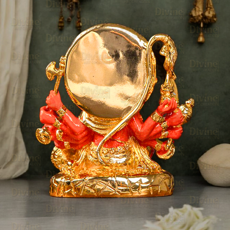 Gold Plated Panchmukhi Hanuman - Divine Art Creation