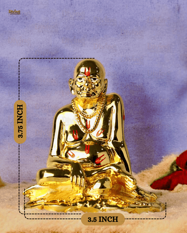 Gold Plated Swami Samarth Idol – 3.75 Inches