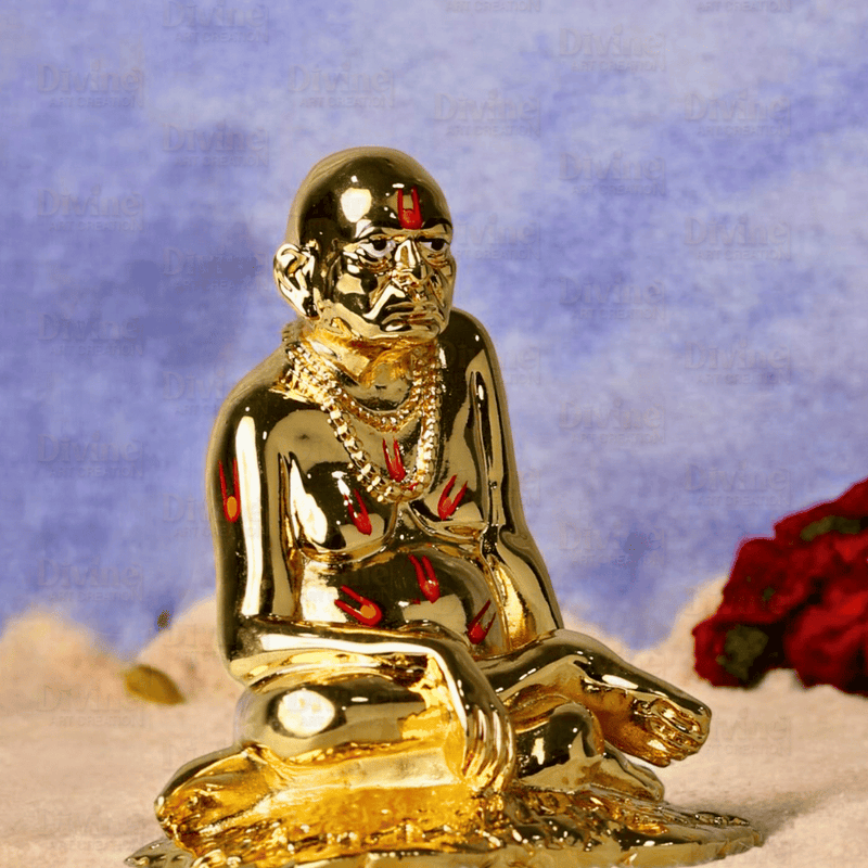 Gold Plated Swami Samarth Idol – 3.75 Inches