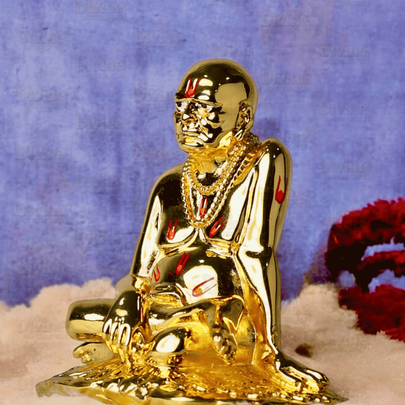 Gold Plated Swami Samarth Idol – 3.75 Inches