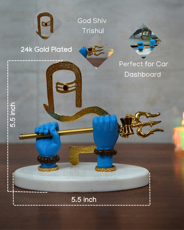 Shankar Hand with Trishul Idol – Symbolic Lord Shiva Hand Showpiece - Divine Art Creation