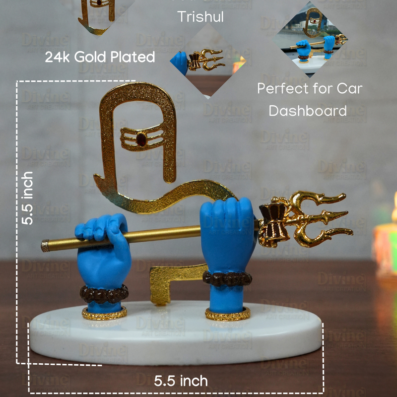 Shankar Hand with Trishul Idol – Symbolic Lord Shiva Hand Showpiece - Divine Art Creation