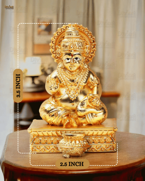 Kuber Ji Idol | Statue of Lord of Wealth | 3.5 Inch